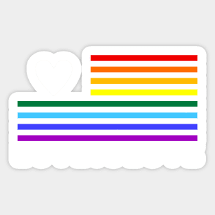 USA LGBT Pride -  American Flag Style Love is Love BOLD Sticker